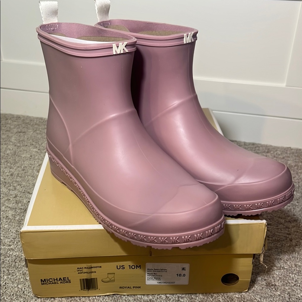 Michael Kors Women’s NIB MAC Pink Rain Boots